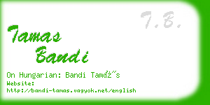 tamas bandi business card